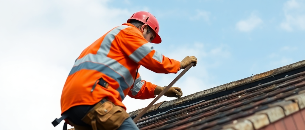 roofer working on a roof